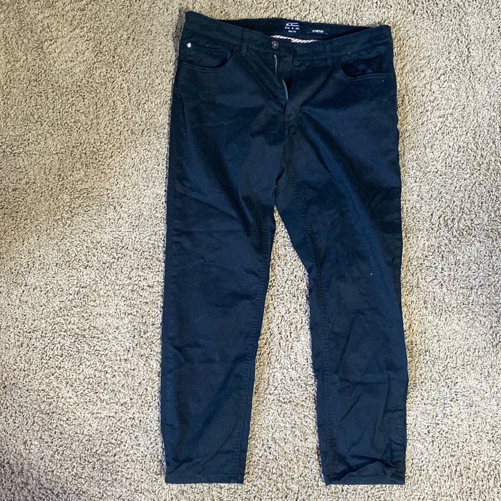 Black stretch casual pant